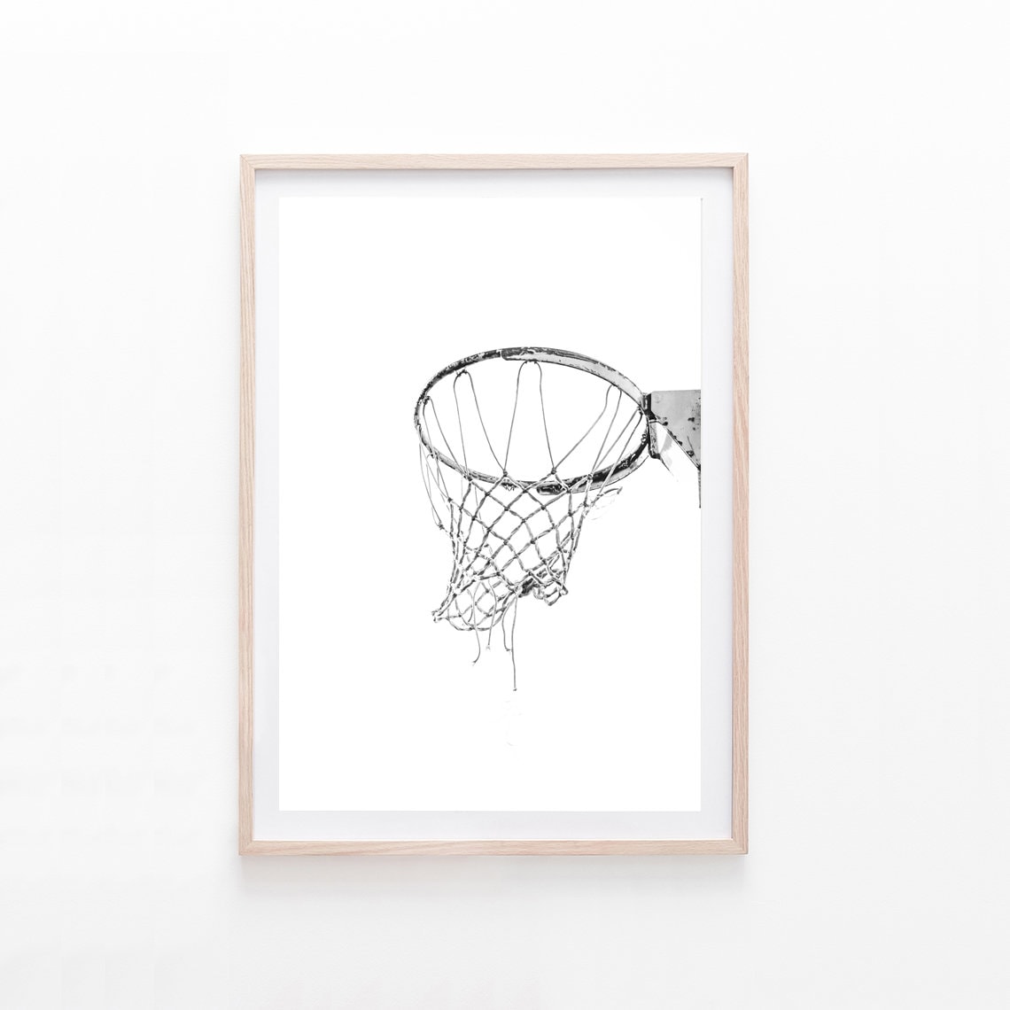 Basketball Hoop Wall Art, Basketball Print, Black and White Photo, Sport Print, Digital Download, Printable Wall Art