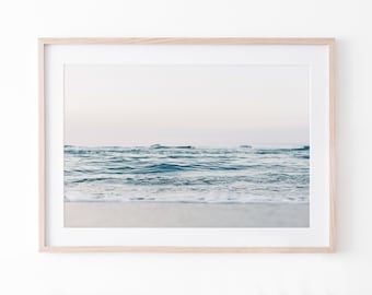 Ocean Wall Art, Beach Photography Print, Coastal Beach Decor, Blue Sea Digital Download