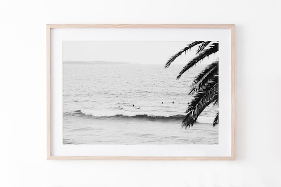 Surf Printable Art Black and White Poster Surf Print - Etsy