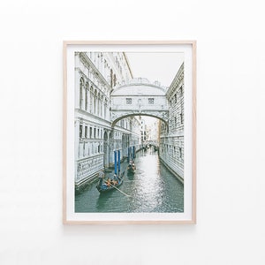 Arte della parete del canale di Venezia, stampa di architettura italiana, stampa di Venezia, arte della parete stampabile, download digitale