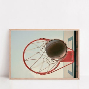 Basketball Hoop Wall Art, Basketball Print, Black and White Photo, Sport Print, Digital Download, Printable Wall Art