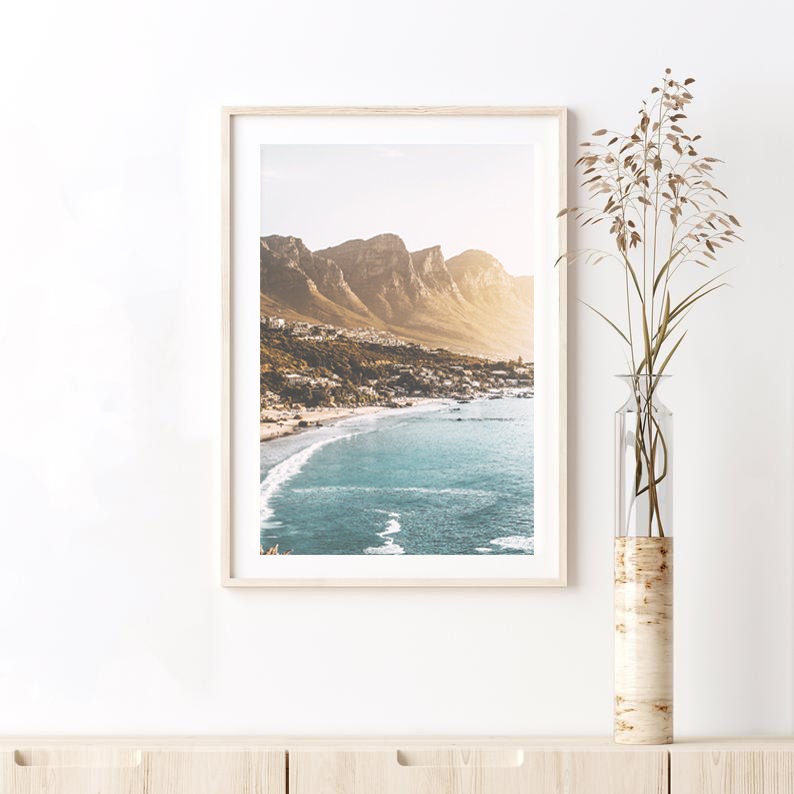 Cape Town Wall Art Cape Town Print Beach Print Travel Wall Etsy