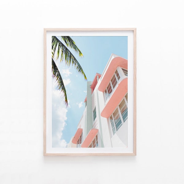 Art Deco Miami Print, Miami Beach Photography, Florida Coastal Wall Art, Digital Download, Printable Wall Art