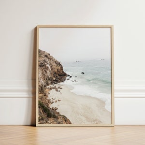 Beach Wall Art, Beach Print, Coastal Wall Art, California Coast Art, Bedroom Wall Art, Living Room Wall Art Poster, Digital Download