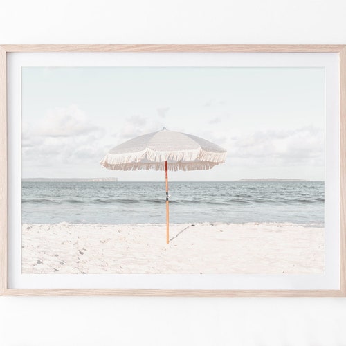 Coastal Wall Art Beach Umbrella Umbrella Coastalbeach Etsy
