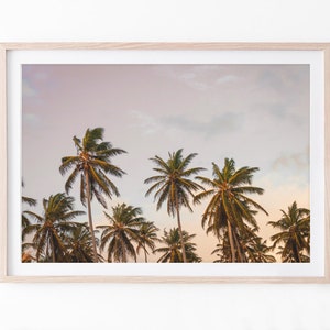 Palms Printable Art, Coastal Wall Art, Palm Tree Sunset, Coastal Photography, Digital Download