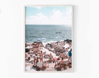 Capri Italy Wall Art, Italian Village Print, Mediterranean Travel Photography, Digital Download
