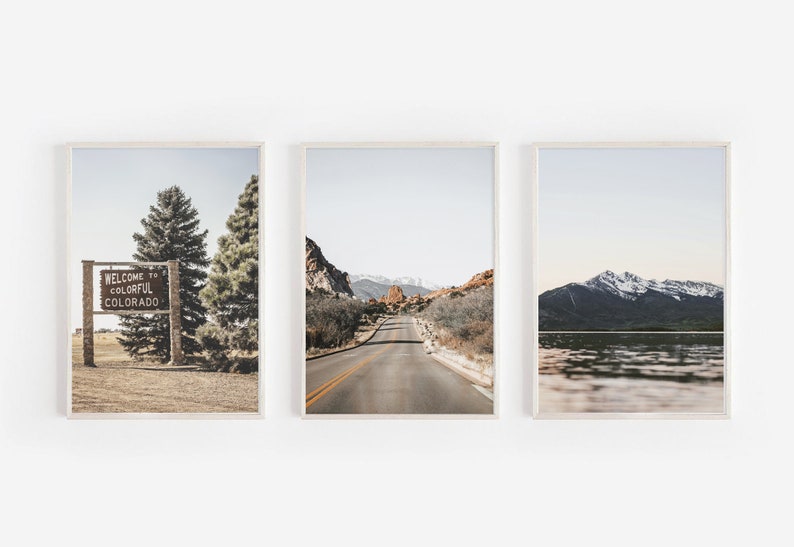 Colorado Set of 3 Prints Colorado Wall Art Digital Download Etsy