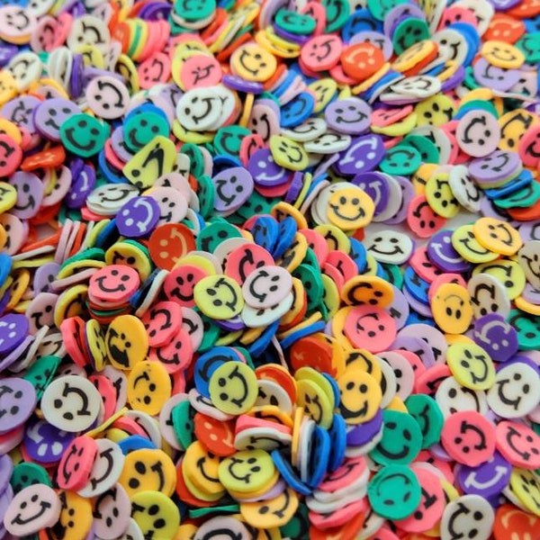 Polymer Clay Fimo Nail Art   Smiley Face  Kawaii Crafts Decoration, Fashion Nail Care, No Hole Assorted