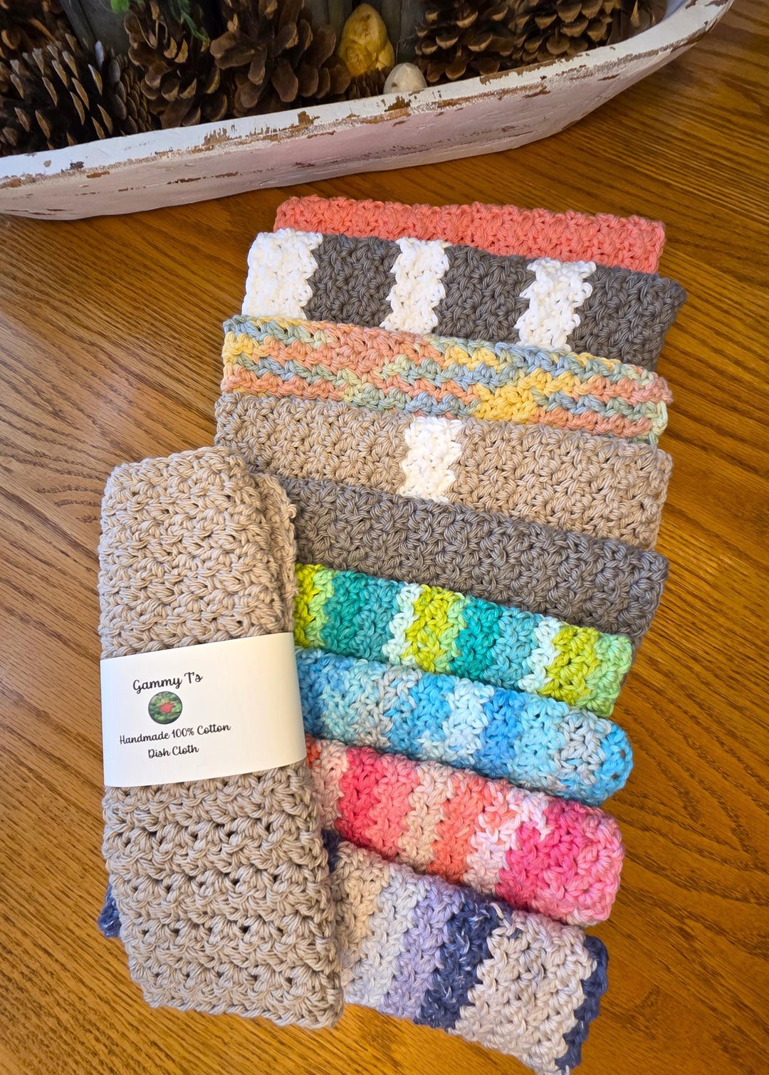 Crocheted Dish Cloths Handmade 100% Cotton Super Soft and Absorbent - Etsy