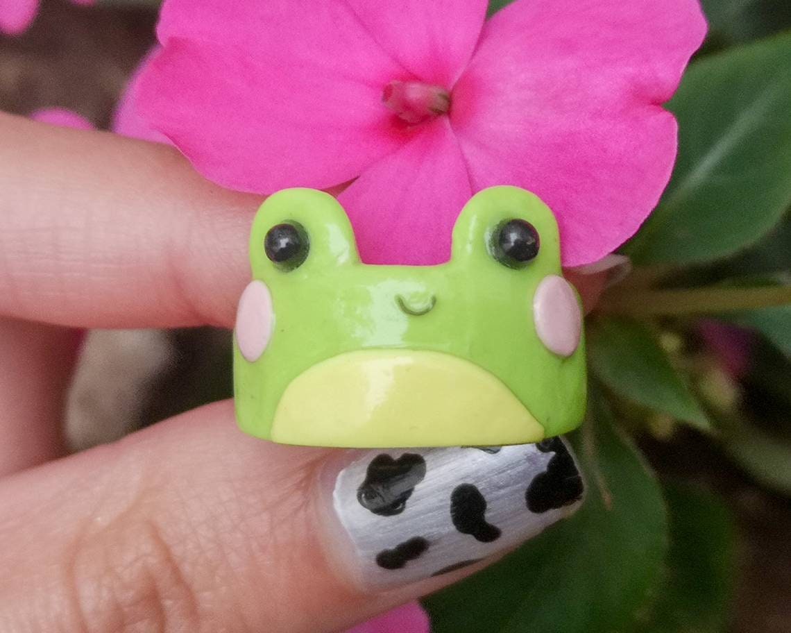 Frog Ring Chubby Frogs Gifts Reptile Jewelry Cute Jewelry Etsy