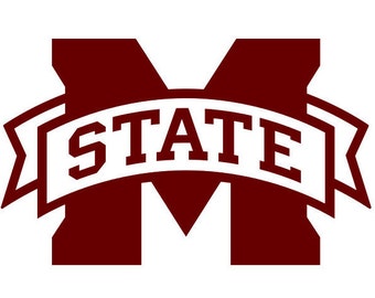 Mississippi State Bulldogs Vinyl Decal Sticker More Colors 4" and Up