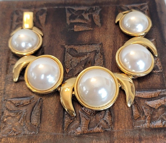 Napier gold shop and pearl necklace