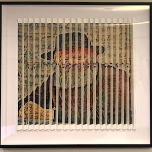 Escultura de pared en 3D Shem Tov &quot;El Rebe de Lubavitch&quot; firmada a mano con marco personalizado y certificado de autenticidad en tres tamaños