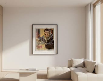 Shem Tov "Rav Moshe Feinstein" 3D Wall Sculpture Hand Signed Custom Framed COA Four Sizes