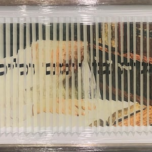Escultura de pared en 3D &quot;Rav Chaim&quot; de Shem Tov firmada a mano y enmarcada a medida. Certificado de autenticidad en tres opciones de tamaño