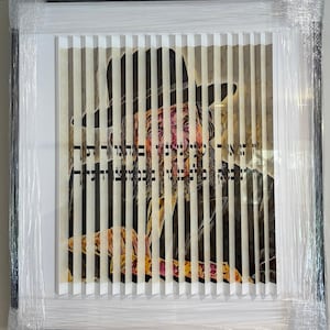 Escultura de pared 3D Shem Tov &quot;Rav Shteinman&quot;, firmada a mano, con marco personalizado y certificado de autenticidad (COA). Cuatro tamaños.