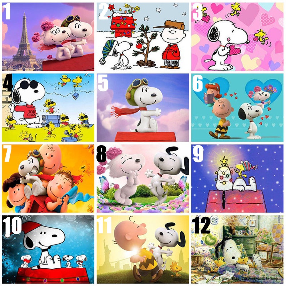 Full Drill 5D DIY Diamond Painting Snoopy Diamond Embroidery Etsy