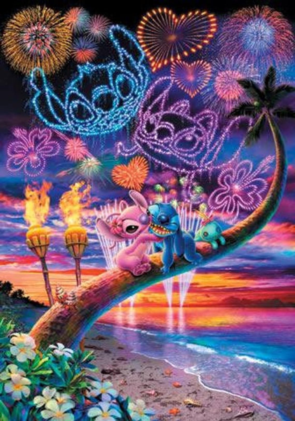 Lilo Stitch Diamond Painting Handcraft Art Full Square Round Etsy