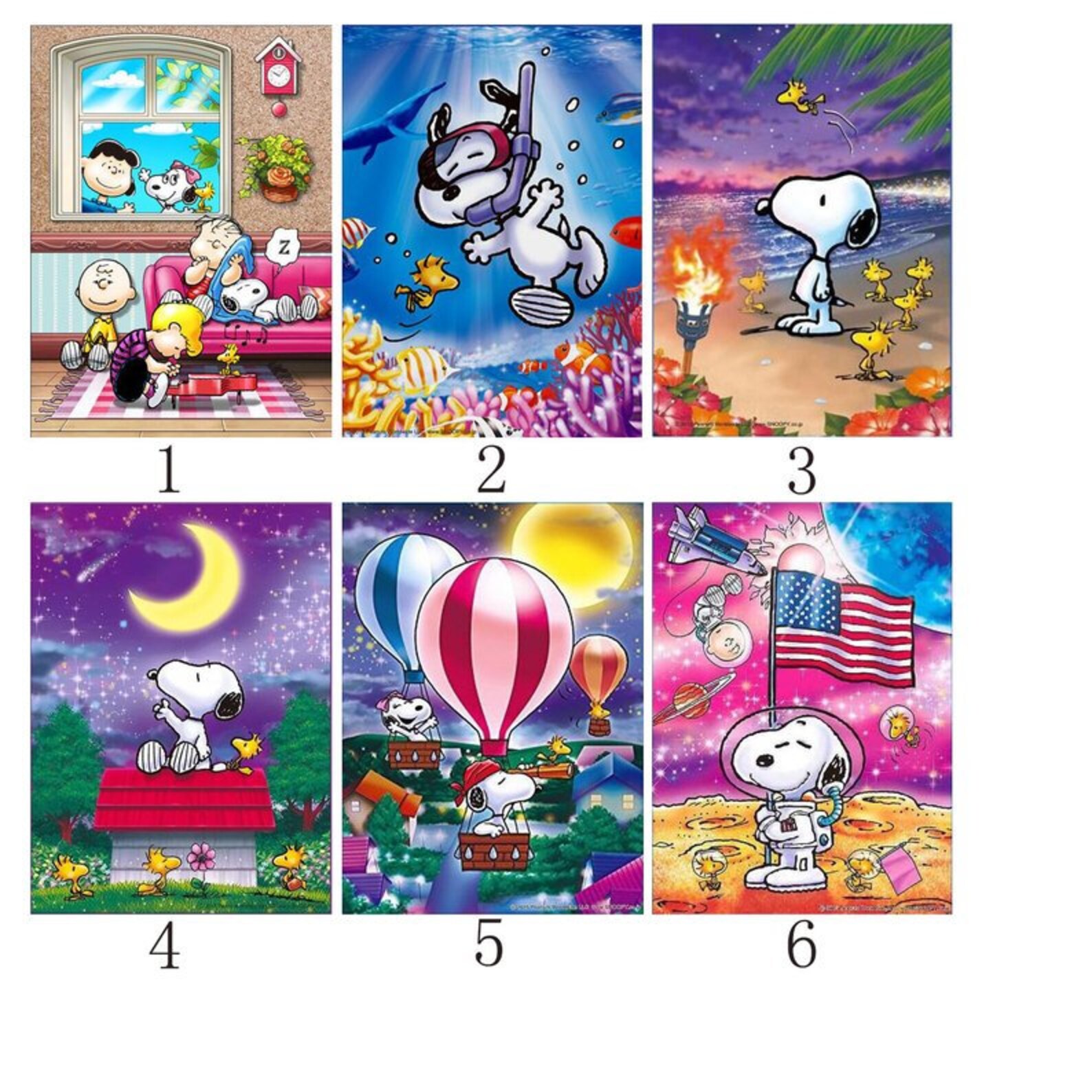 Diy 5D Diamond Painting snoopy cartoon Cross Stitch Needlework Etsy