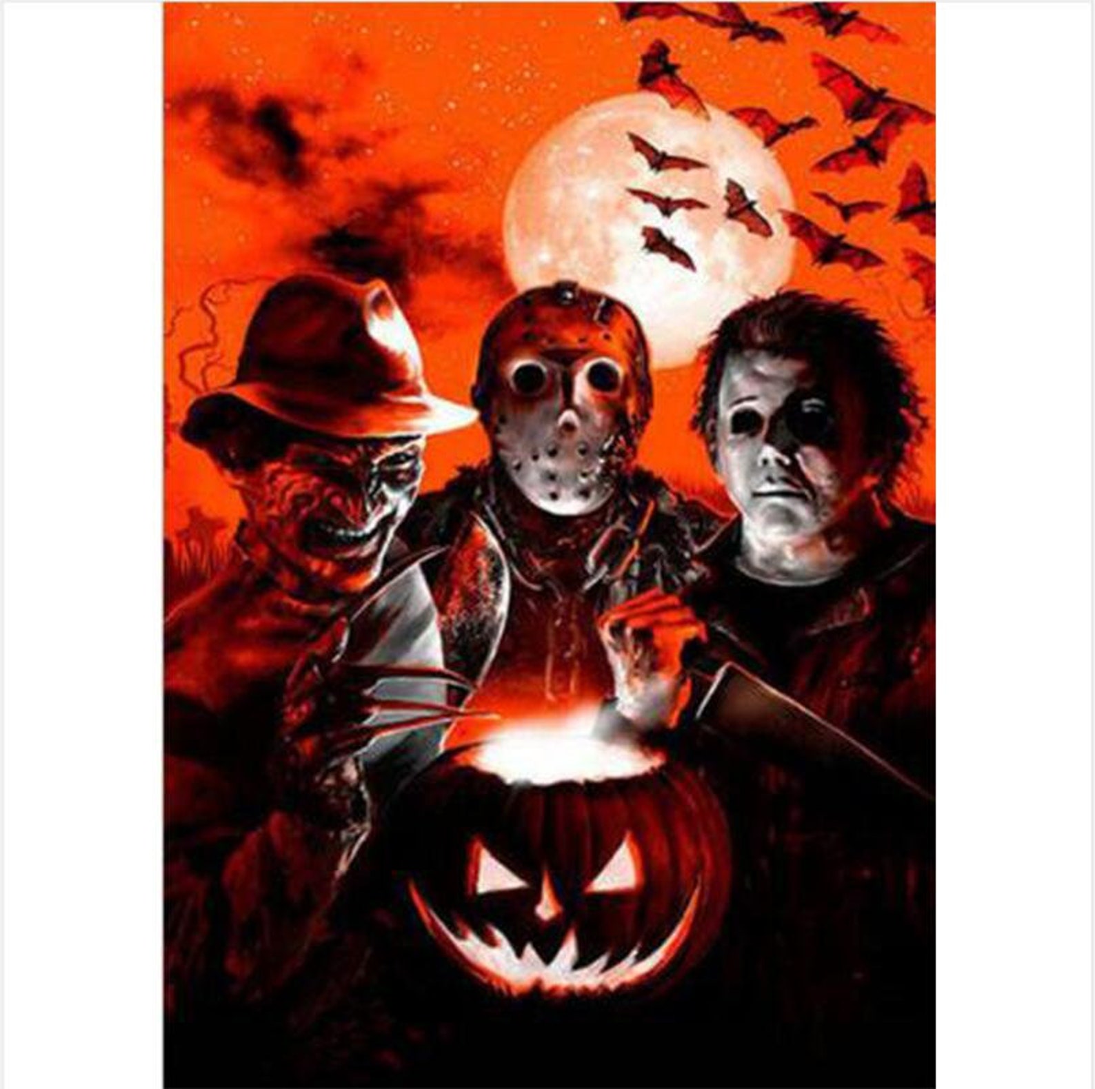 Wall Art DIY 5d Diamond Painting Full Horror Movie Needlework Etsy