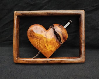 Lovely wooden hearth nailed art work unique