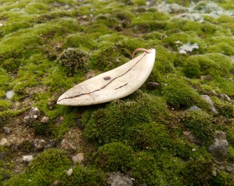 Hand made bone viking pendant barbarian style craftsman pendant great gift unique bone