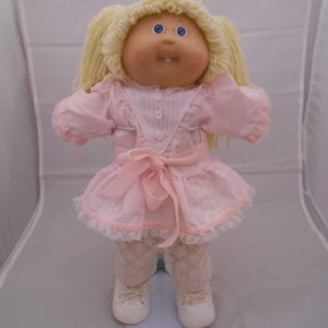 Vintage (1985) Cabbage Patch Kids Twins Girl Doll, w/Outfit, Blond Hair/Blue Eye