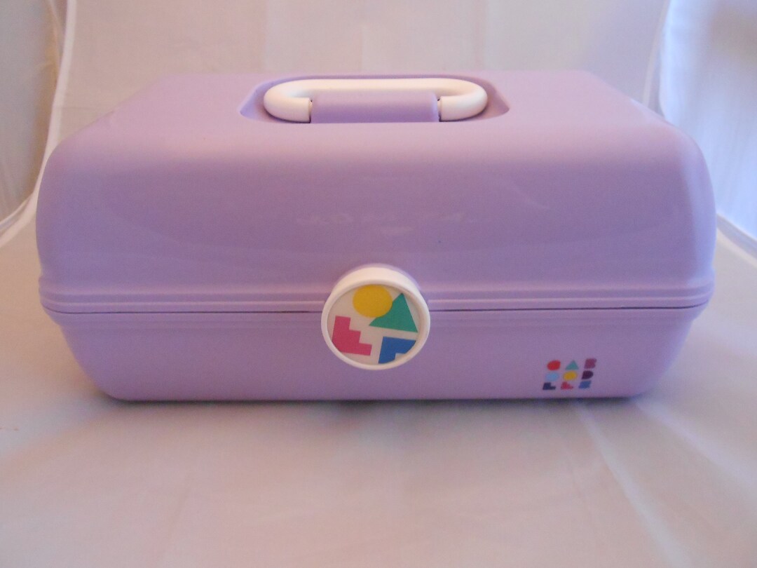 Vintage Caboodle, Lavender, 1990's, Makeup, Cosmetics, Storage