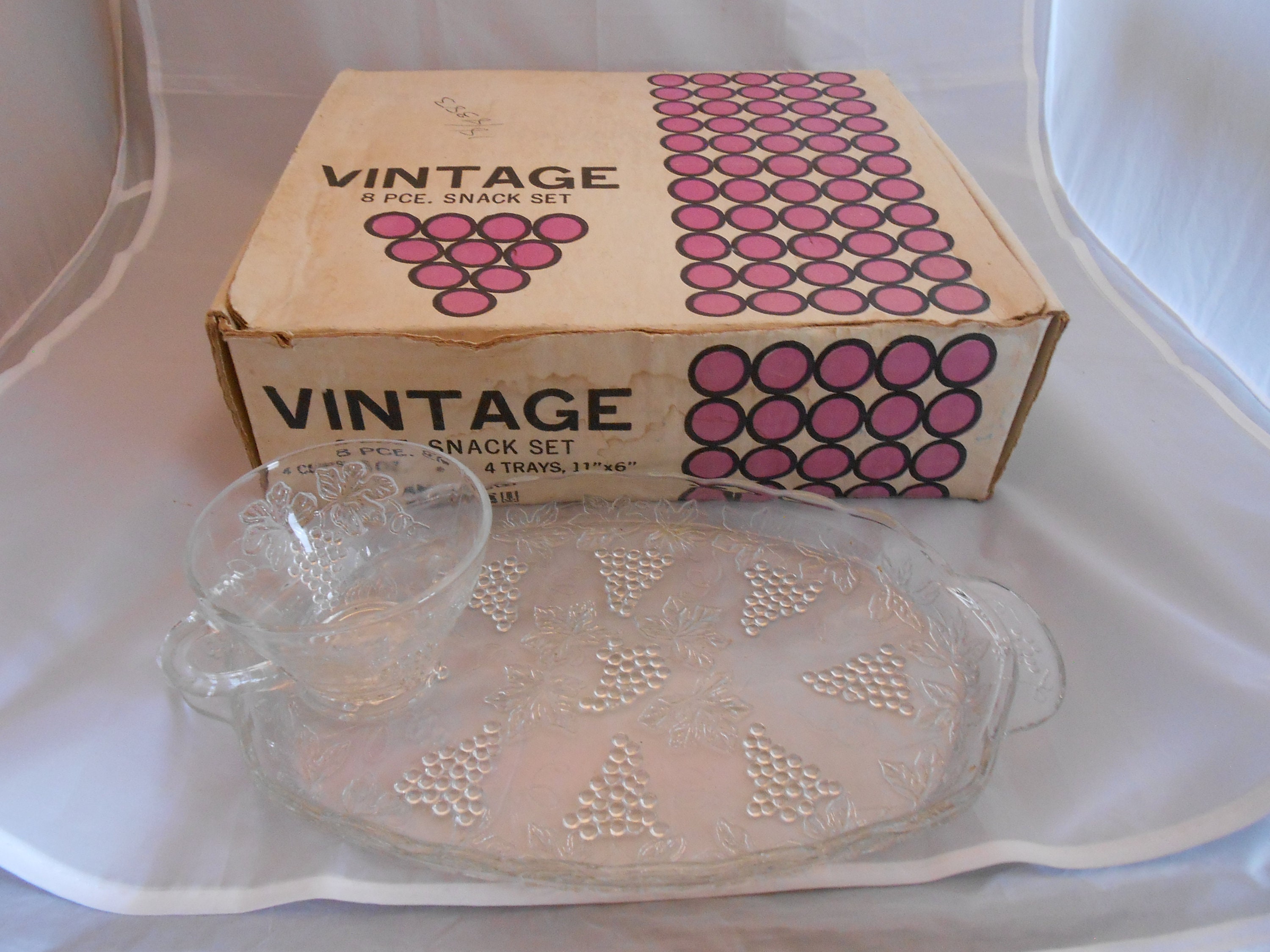 Anchor Glass Snack Set - Etsy