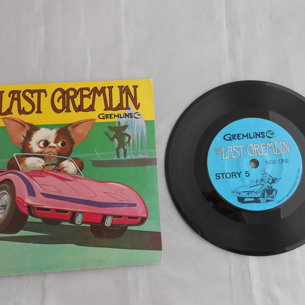 Vintage The Last Gremlin Read Along Book And Record, 33RPM, 1984, Records/Books