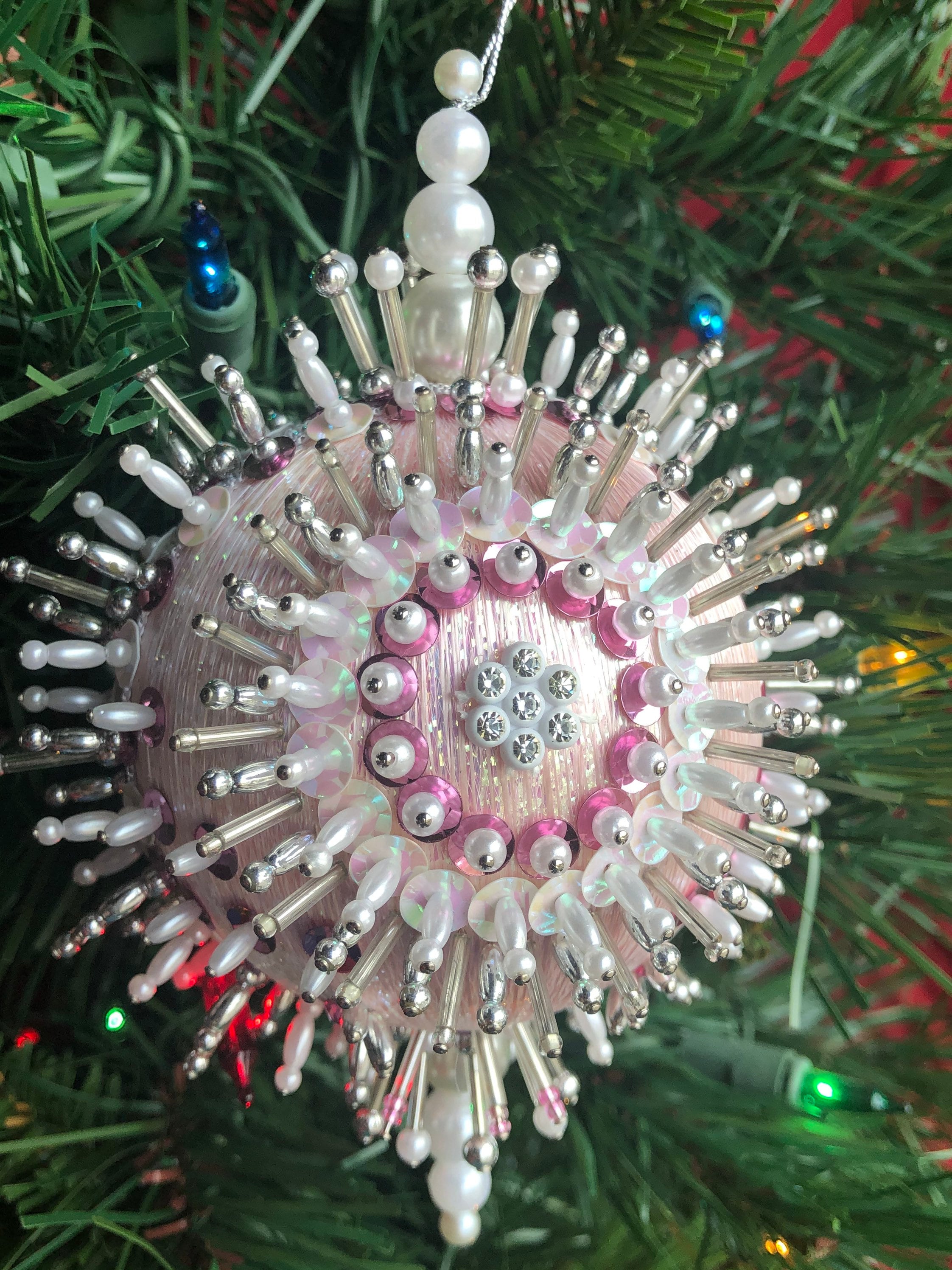 Beaded styrofoam cheap christmas ornaments