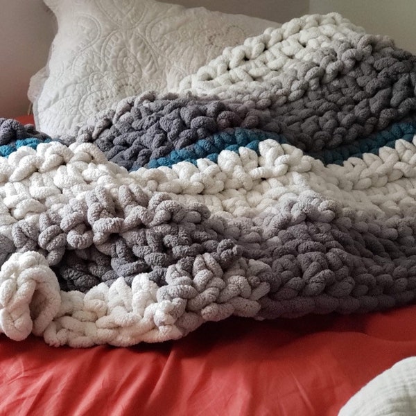 Jumbo Knit Blanket Etsy