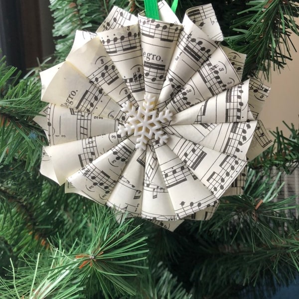 Sheet Music Christmas Ornament