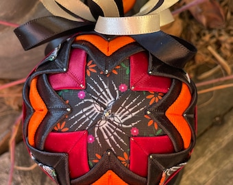 Esqueletos espeluznantes adorno de cinta acolchada/Halloween/ dia de los muertos
