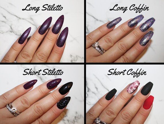 Matte Burgundy Dark Red Press On Nails Multiple Shapes Available Fake Nails Glue On Nails