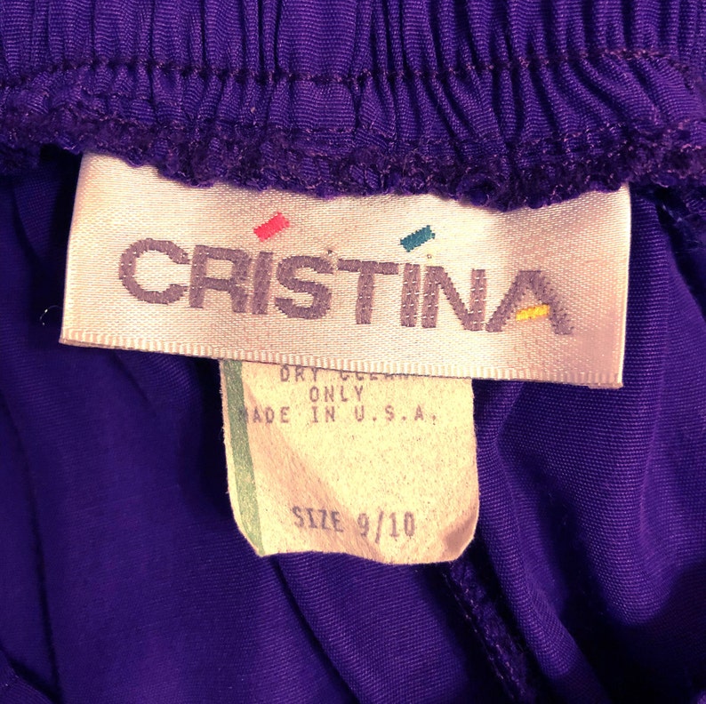 80s90s Green and Purple Leisure Suit