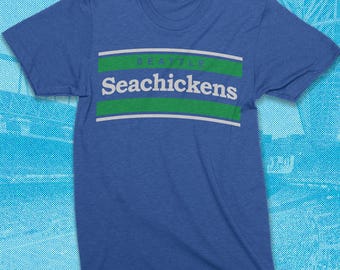 Seattle Seachickens tshirt - Seattle Football tee - Seahawks retro tshirt - Gift for Seahawks fan - Go hawks - 12s