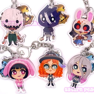 DBD Killer and Survivor Charms | 2&quot; Double Sided Acrylic Keychains with Boon & Hex Totems