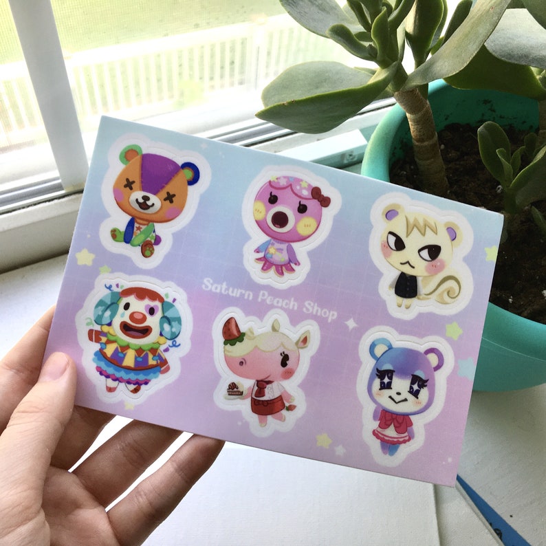 ACNH Sticker Sheets Raymond Marshal Judy Zucker Pietro Merengue Sherb Flick Daisy Mae Stitches Maple