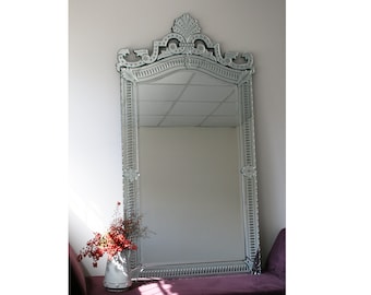 Venetian Mirror, Beveled Mirror, French Style, Hand crafted, Art-Opera