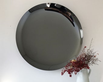 Contemporary Concave Mirror, Inspired by Space Age Decor, Black Mirror, Contemporary Mirror, Hand crafted, Mirror Wall Decor, Curve Mirror