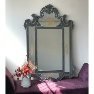 Venetian Mirror, Beveled Mirror, French Style, Hand craft, Gold Leaf, Art-081