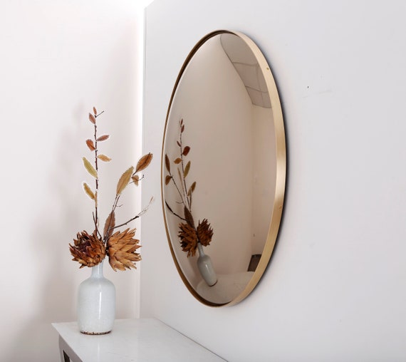 Spiegel mit Haken Rund Bronze 70cm, Emko