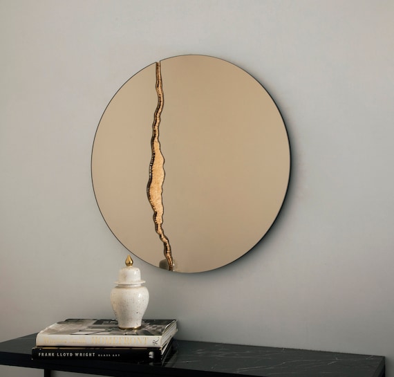 Bronze round mirror deals