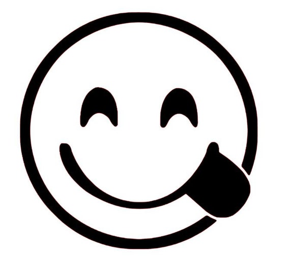Emoji Decals Delicious Emoji Tongue Out Confounded Face Etsy