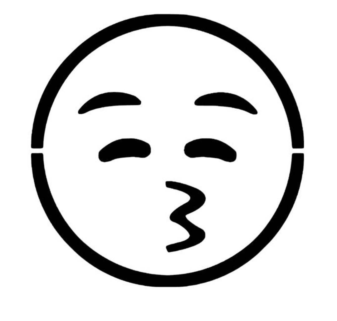 Emoji Decals Kissy Faceemoji Kiss Smiley Happy Kiss Face - Etsy Israel