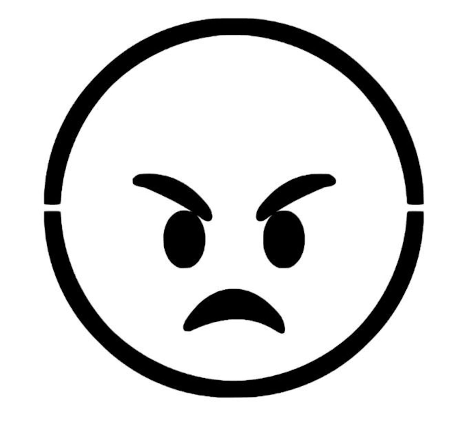 Emoji Decals Angry Face Emoji Cell Phone Humor iPhone | Etsy