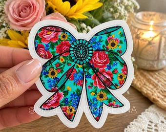 Floral Masani Bow Sticker