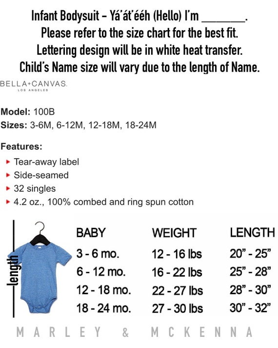 Ya Los Angeles Size Chart